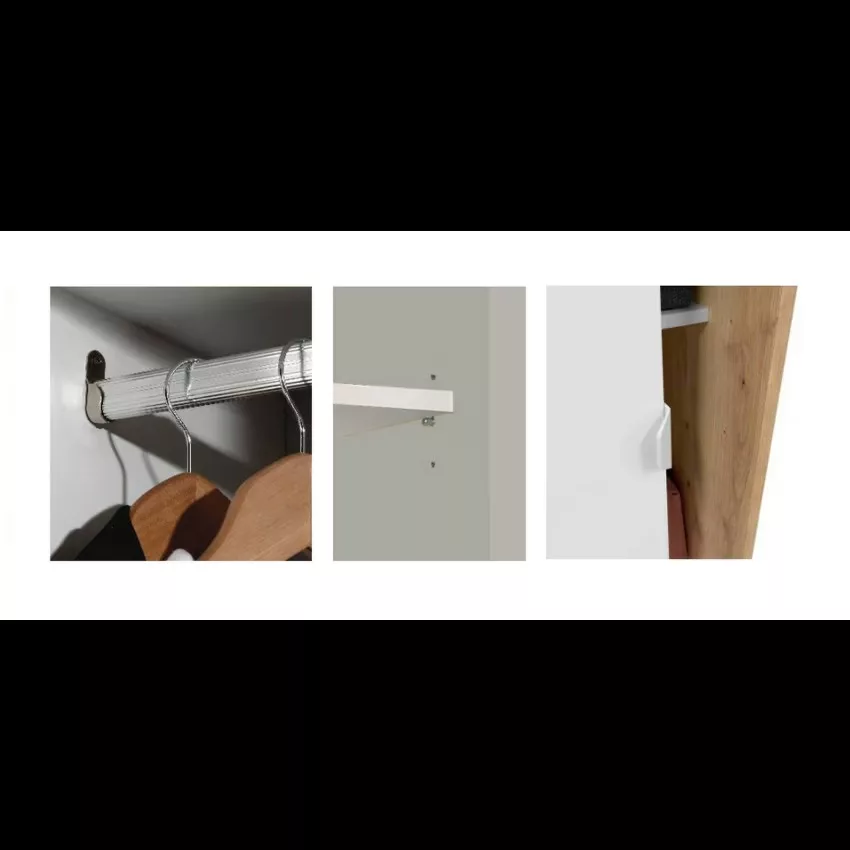 Adrenalin - Armoire effet bois beige 120x50 cm – Image 5