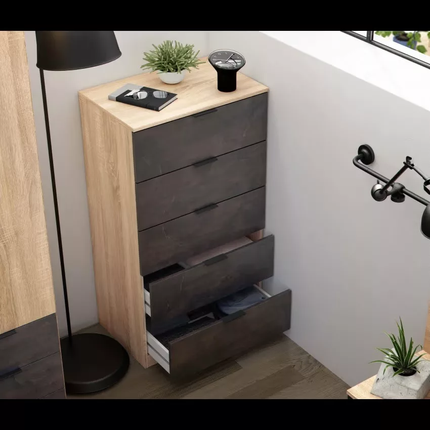 Mesquite - Commode effet bois blanc 60x40 cm – Image 7