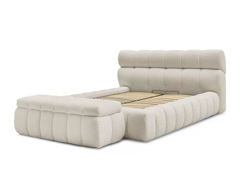 Lit coffre 140x190 cm BOBOCHIC MONT-BLANC coloris bleu – Image 8