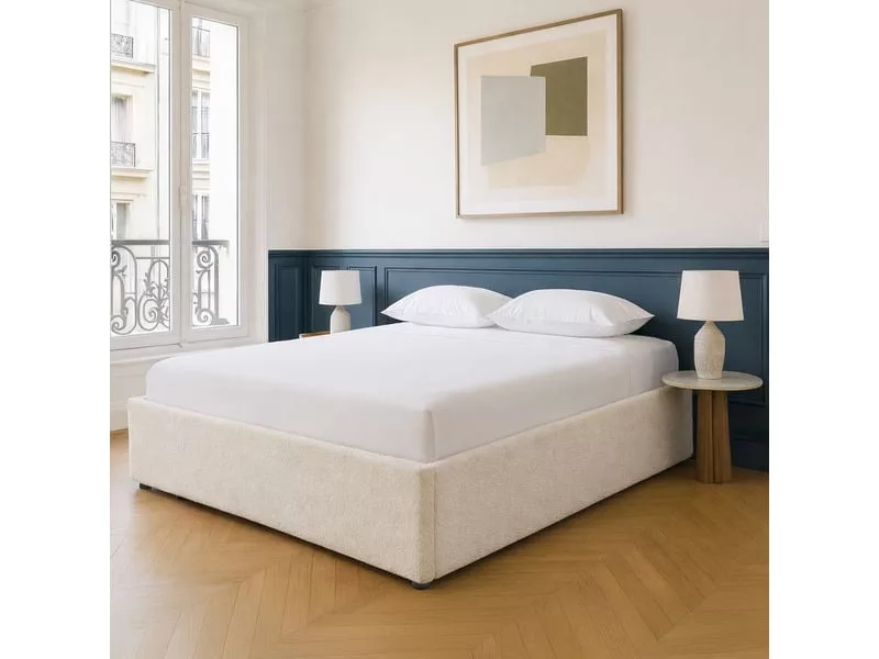 Lit coffre 180x200 cm HOMIFAB HANDY coloris beige – Image 7