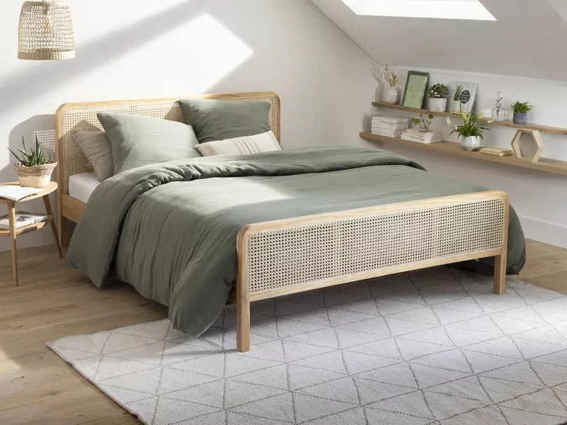 Lit simple 180x200 cm TERRE DE NUIT coloris noir – Image 17