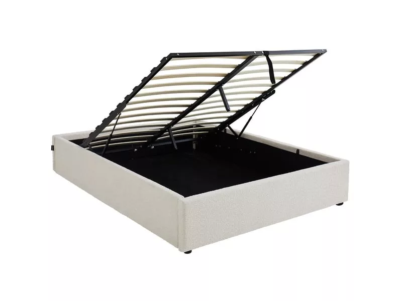 Lit coffre 180x200 cm HOMIFAB HANDY coloris beige – Image 8