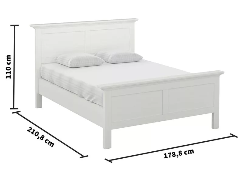 Lit simple 140x190 cm HARLINGTON coloris Gris – Image 15