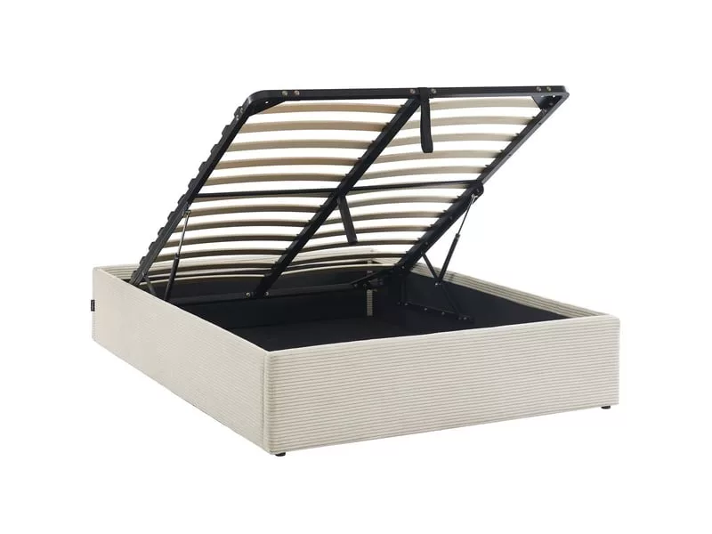 Lit coffre 180x200 cm HOMIFAB HANDY coloris beige