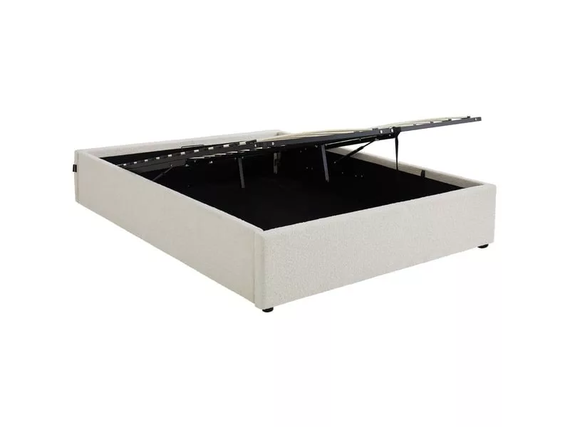 Lit coffre 180x200 cm HOMIFAB HANDY coloris beige – Image 9