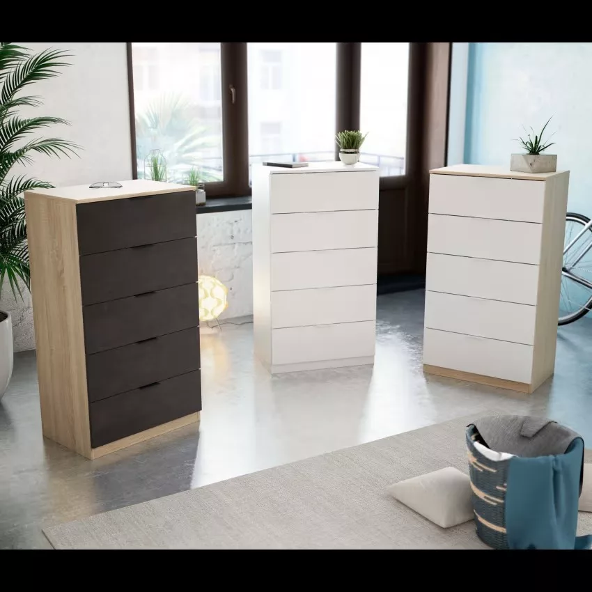 Mesquite - Commode effet bois blanc 60x40 cm – Image 13