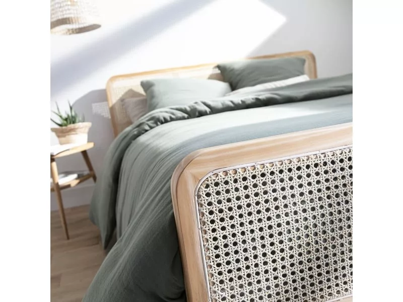 Lit simple 180x200 cm TERRE DE NUIT coloris noir – Image 20