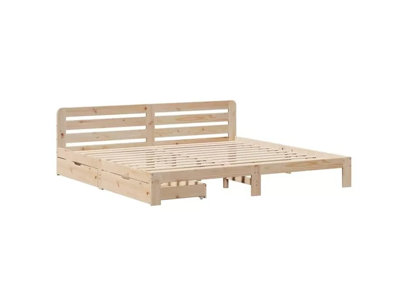 Lit 2 places 120x200cm VIDAXL coloris marron – Image 20