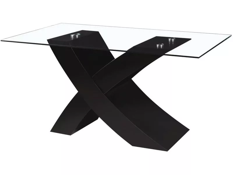 Table repas mona - 150 x 90 x 74 cm - noir – Image 2