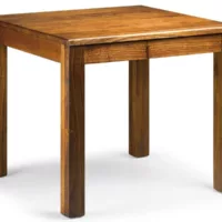 Table de repas carrée en bois massif de mindy orka 90cm