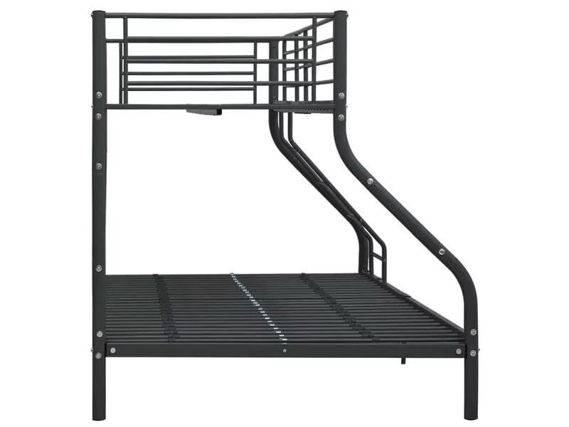 Lit simple 90x190 cm MOSELOTA coloris noir – Image 7