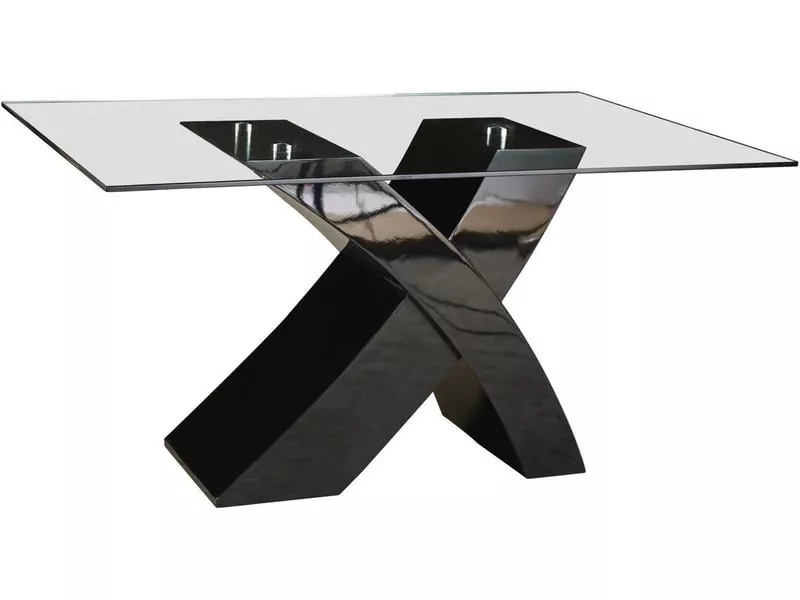 Table repas mona - 150 x 90 x 74 cm - noir