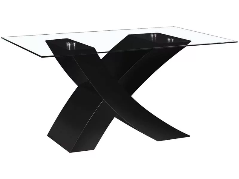 Table repas mona - 150 x 90 x 74 cm - noir – Image 4