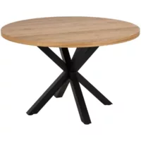 Table de salle à manger ø120×76,4cm – chêne sauvage H000022147