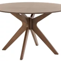 Table à manger ronde kamila – harmonie de charme et style naturel-couleur marron-diamètre 120 cm