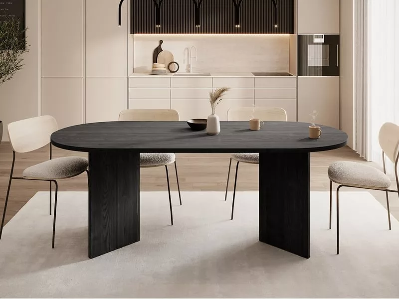 Selsey ovo - table - frêne portland noir