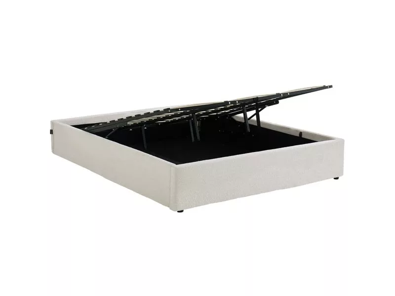 Lit coffre 180x200 cm HOMIFAB HANDY coloris beige – Image 4