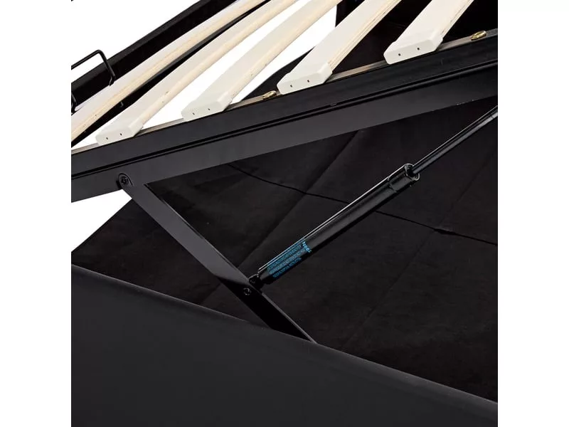 Lit coffre 90x200 cm OKWISH coloris noir – Image 6