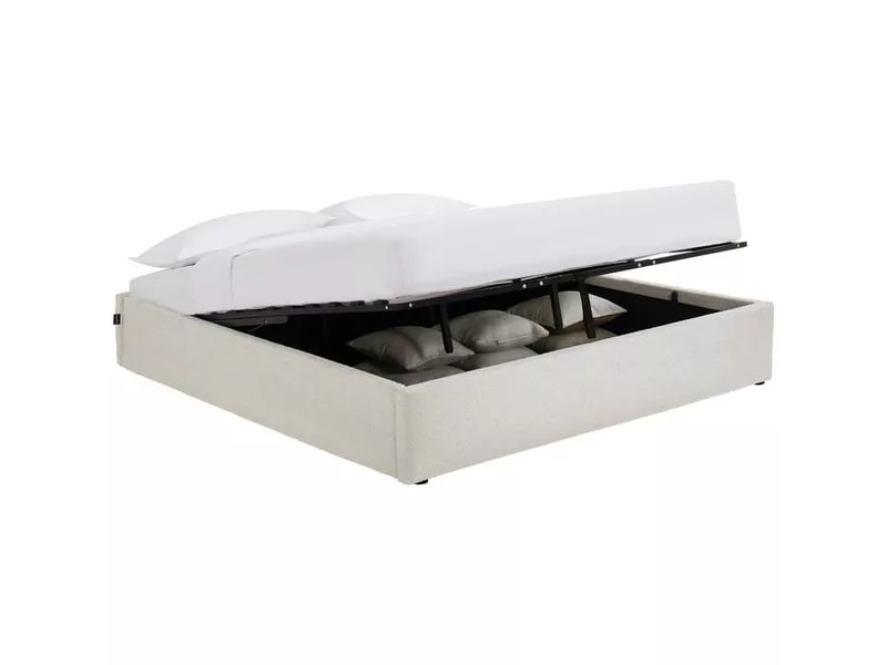 Lit coffre 180x200 cm HOMIFAB HANDY coloris beige – Image 5