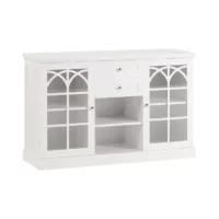 Buffet de rangement effet bois blanc