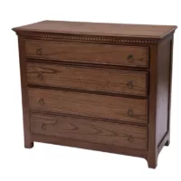 Commode 4 tiroirs en bois marron