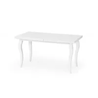 Table salle a manger baroque blanche avec rallonge vilta 599