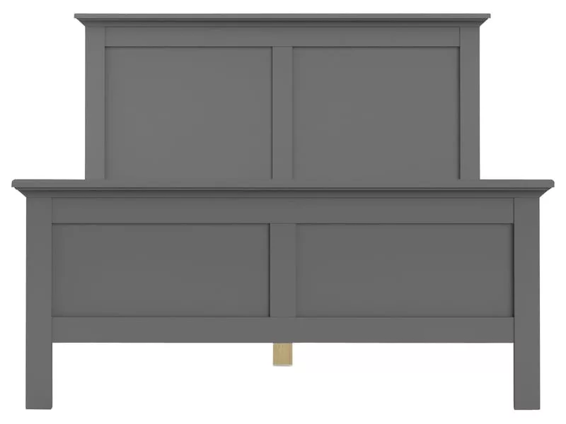 Lit simple 140x190 cm HARLINGTON coloris Gris – Image 2