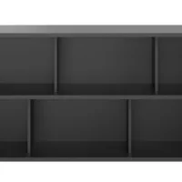 Bibliothèque basse noire L140 cm EPURE