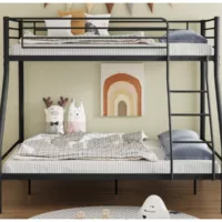 Lit superposé 140×190 cm DECO IN PARIS TRINITY coloris noir