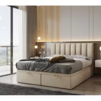 Lit 2 places 140×200 cm TRADA TROPEA140-P-BE coloris beige