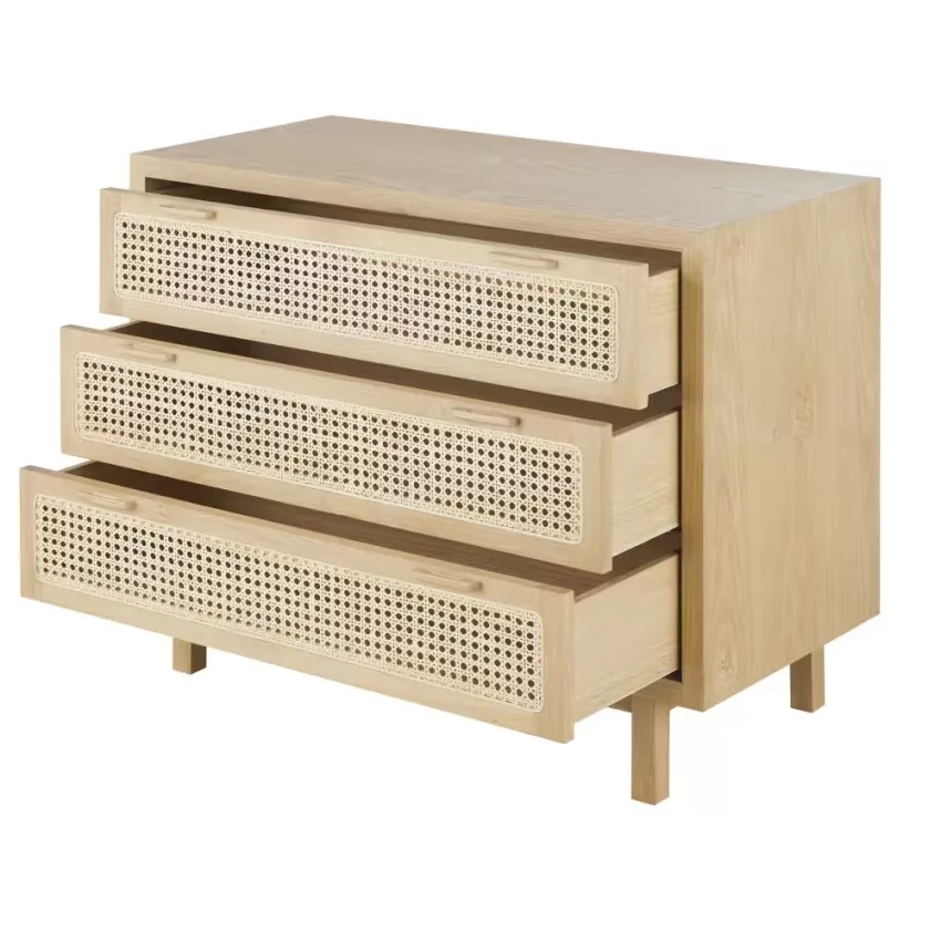 Maisons du Monde Canopy - Commode double 6 tiroirs et cannage en rotin L150 – Image 2