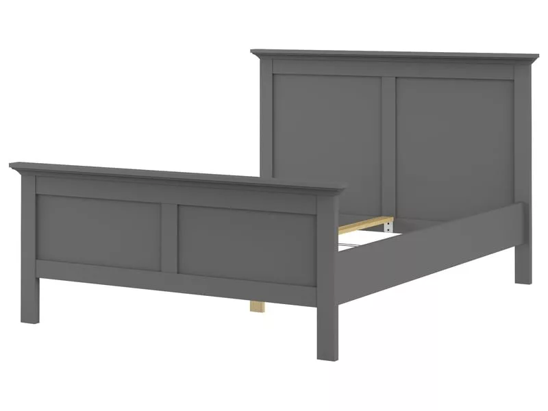 Lit simple 140x190 cm HARLINGTON coloris Gris – Image 5