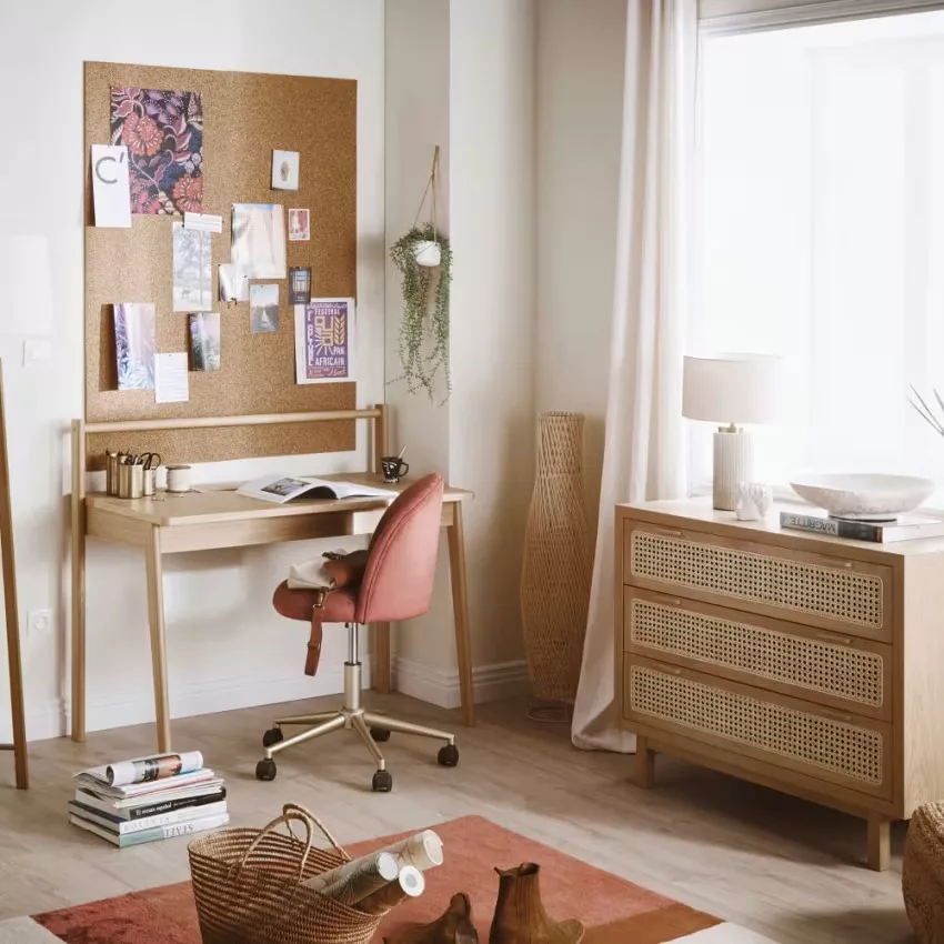 Maisons du Monde Canopy - Commode double 6 tiroirs et cannage en rotin L150 – Image 4