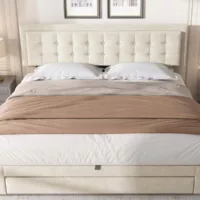 Lit coffre 180×200 cm coloris beige