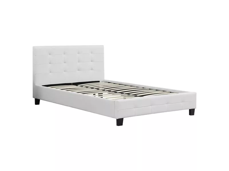 Lit simple 120x190cm IDIMEX coloris blanc – Image 6