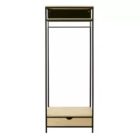 Hudson Business – Armoire professionnel 1 tiroir 1 étagère en métal noir