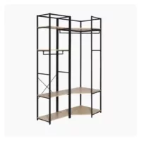 June – Lot de 2 portants vêtements en bois et métal 120x200cm