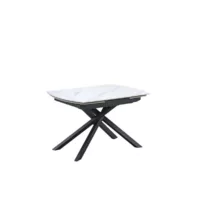 Table de séjour rectangulaire avec allonge bicolore ETHAN – 88×120-180max. cm