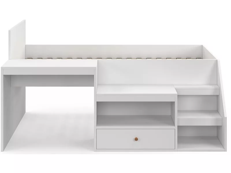 Lit combiné 90x190 cm ID MARKET coloris blanc – Image 4