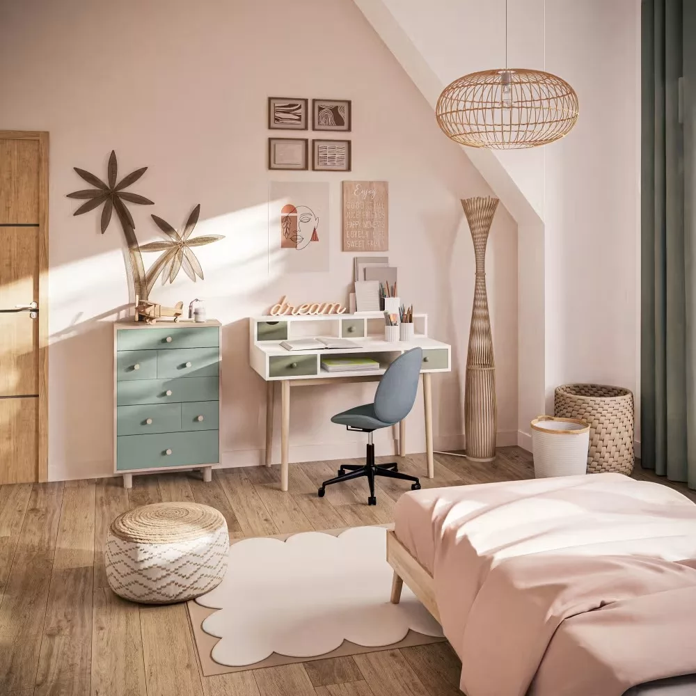 Automn - Chiffonier 5 tiroirs bicolore – Image 2