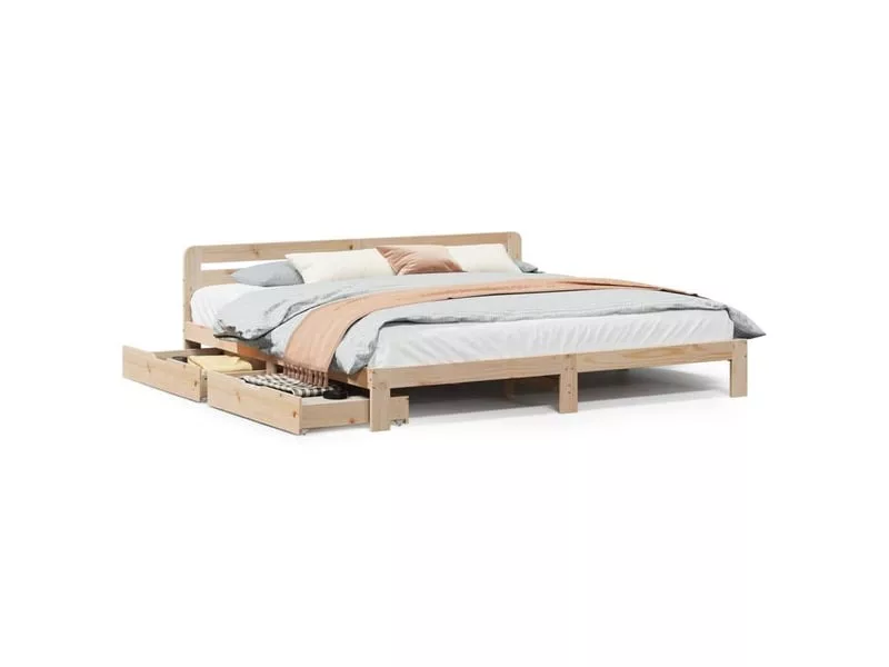 Lit 2 places 120x200cm VIDAXL coloris marron – Image 17