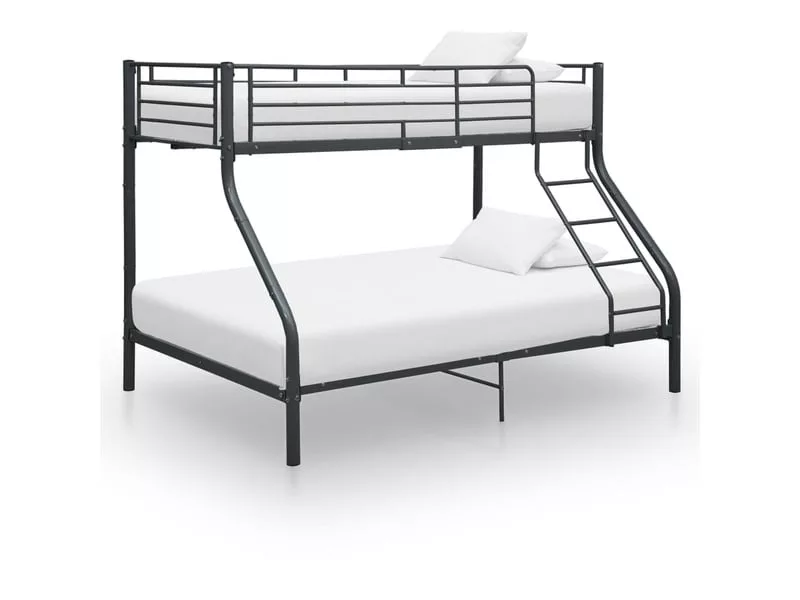 Lit simple 90x190 cm MOSELOTA coloris noir – Image 2