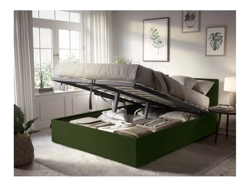 Lit coffre 180x200 cm LOUNGITUDE EDGAR coloris bleu – Image 12