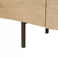 Magnus – Buffet enfilade vintage 4 portes en bois de chêne massif L220