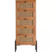 Zetel – Chiffonnier rectangulaire en rotin Zetel