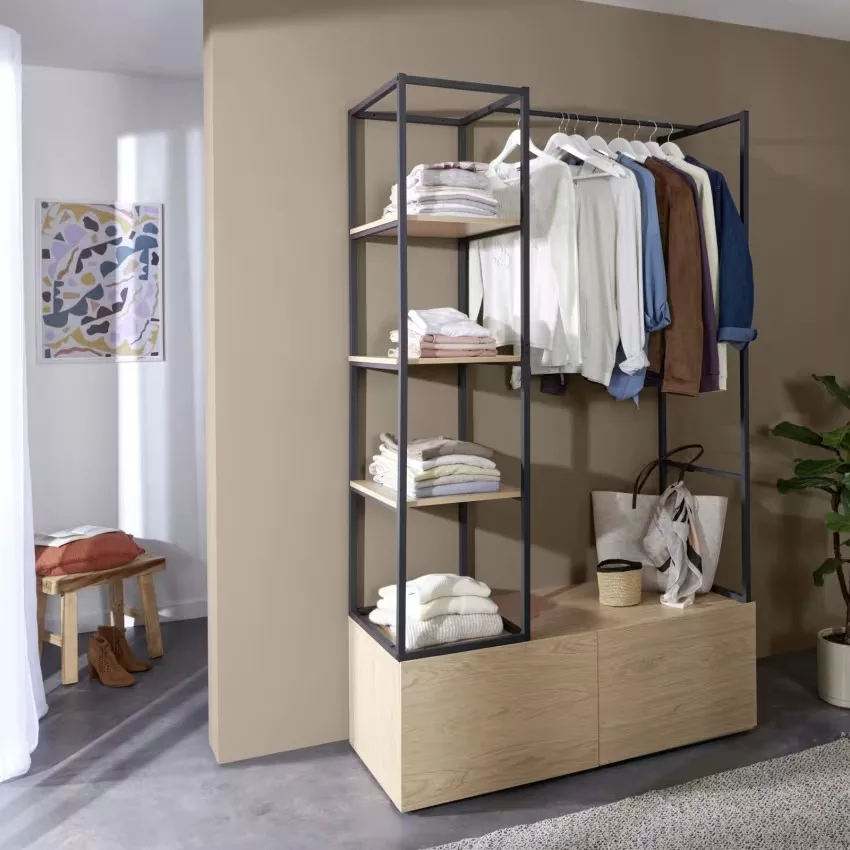 Kleid - Portant vêtements bois et métal – Image 4