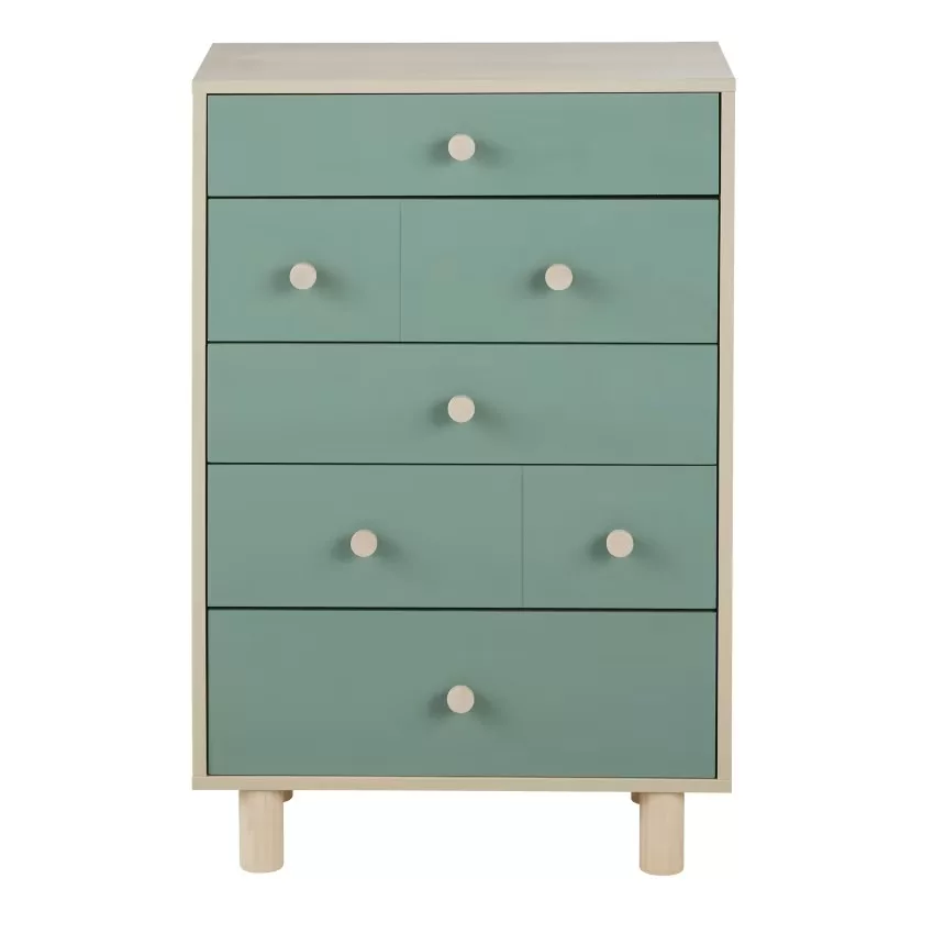 Automn - Chiffonier 5 tiroirs bicolore