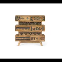 Commode réalisée à la main en bois de manguier