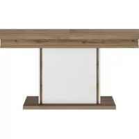 Table de séjour rectangulaire avec allonge bicolore OTELLO – 90×160-205max. cm