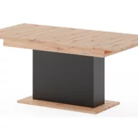 Table de séjour rectangulaire avec allonge naturel HAWAU 2 – 90×180-230max. cm